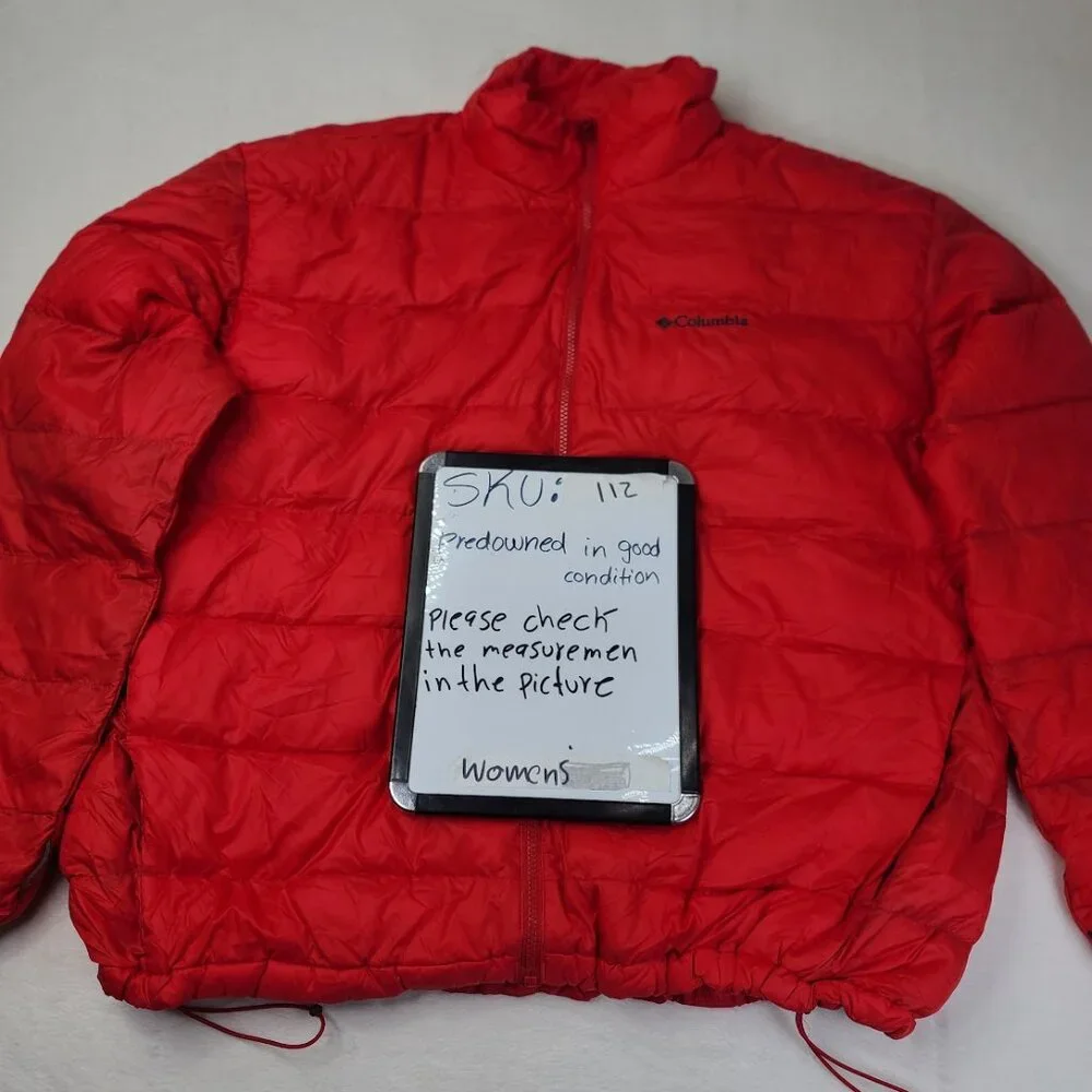 Columbia Women's Red Padded Mock Neck Long‎ Sleeve Puffer Jacket Size XXL